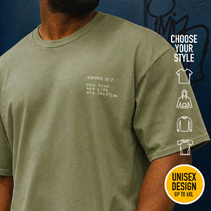 Romans 12:2 New Mind Life Creation Minimalist T-Shirt