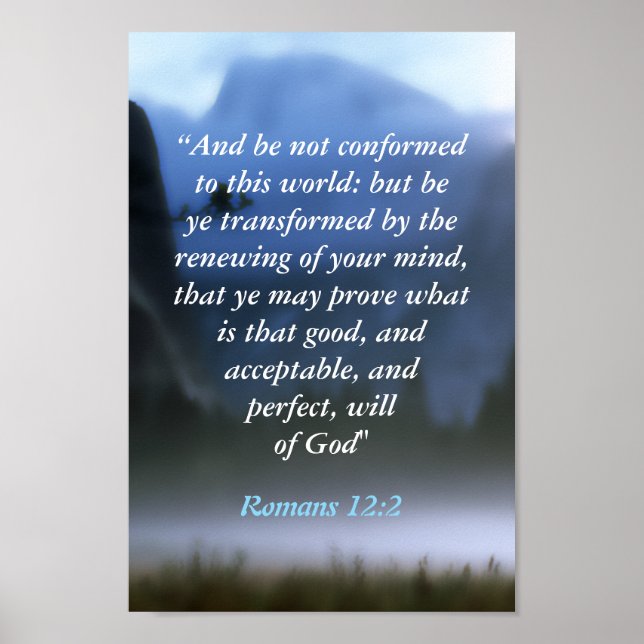 Romans 12:2 poster (Front)