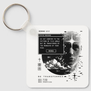 Romans 12:2 Renew Your Mind System Message Alert Key Ring