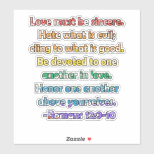 Romans 12:9-10 Bible Verse