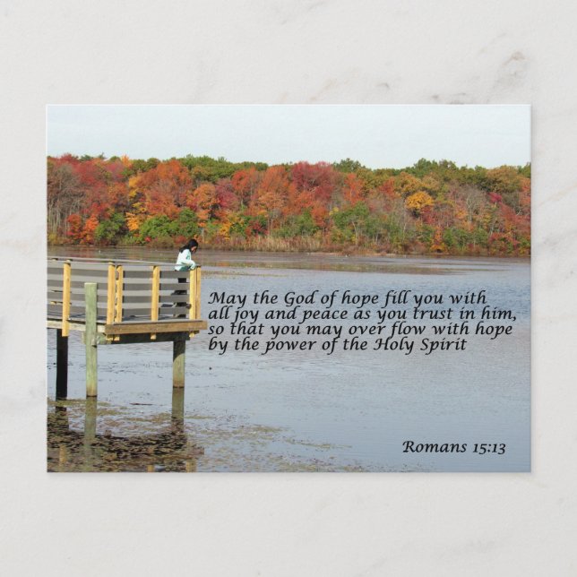 Romans 15:13 Bible Quote Postcard (Front)