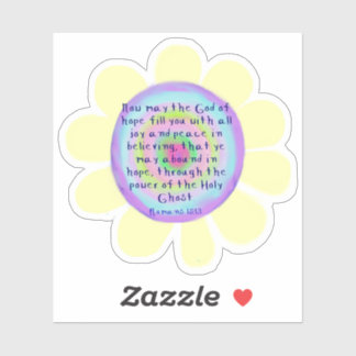 Romans 15:13 Custom-Cut Vinyl Stickers