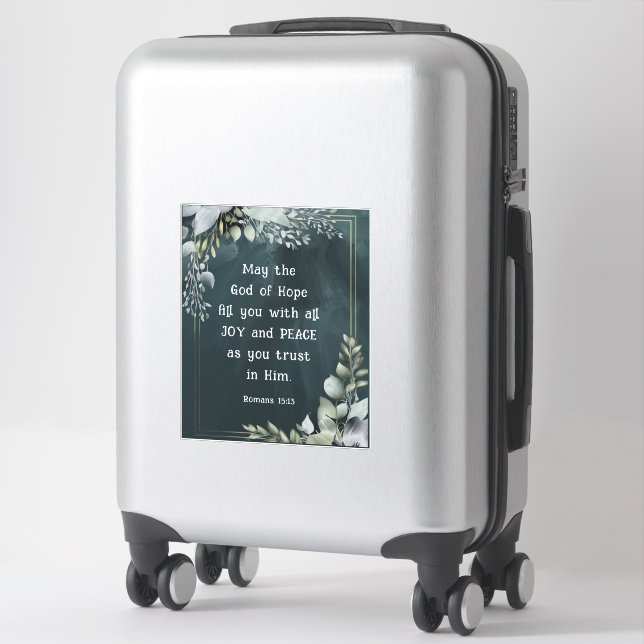 Romans 15:13 God of Hope Bible Verse Vinyl (Suitcase)