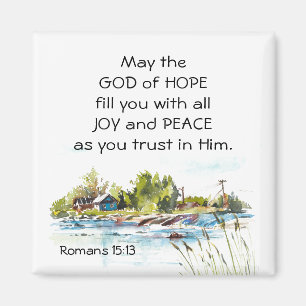 Romans 15:13 God of Hope Christian Bible Verse  Magnet