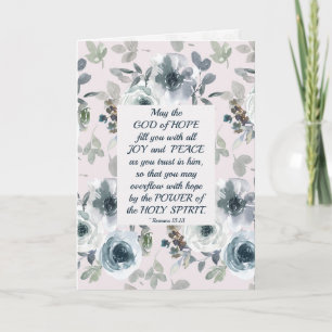 Romans 15:13 God of Hope, Floral Card