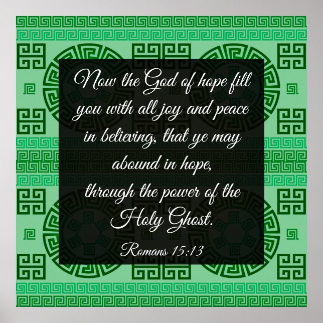 Romans 15:13 Poster (Front)