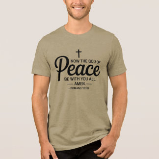 Romans 15:33 Christian T-Shirt – God of Peace Tri-Blend Shirt