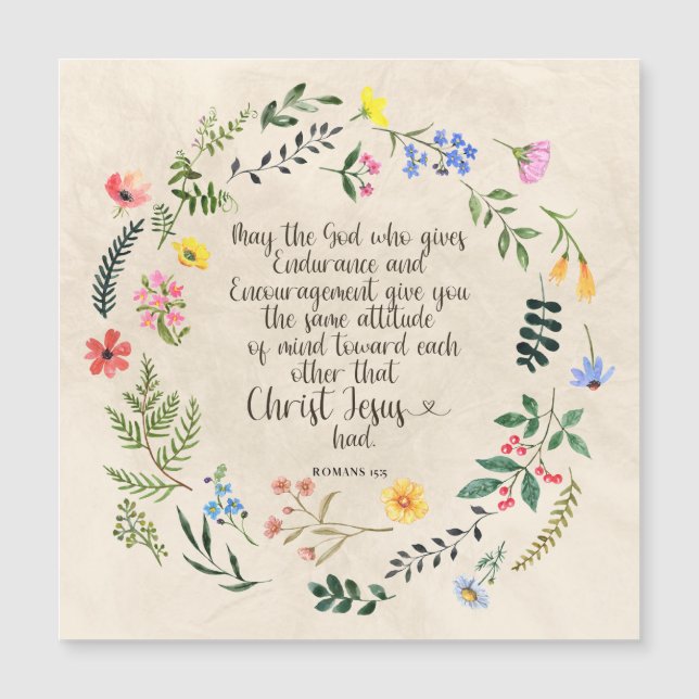 Romans 15:5 Bible Verse Image (Front)