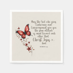 Romans 15:5 Bible Verse Image Napkin