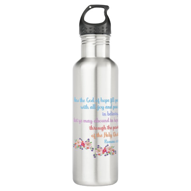 Romans 15 Bible Verse Design 710 Ml Water Bottle (Front)