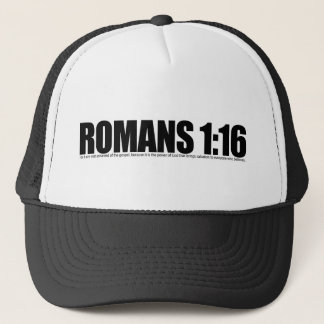 Romans 1:16 trucker hat