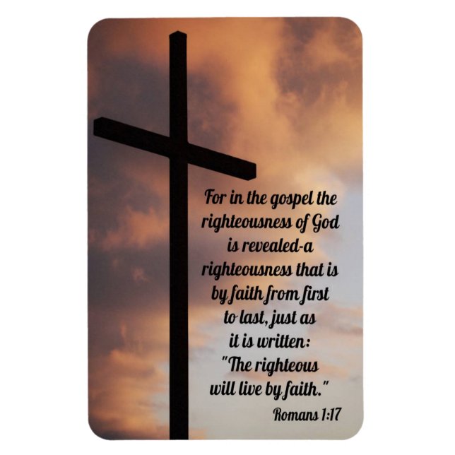 Romans 1:17 magnet (Vertical)