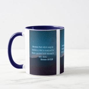Romans 1:19 KJV Bible Verse Pic Two-Tone Mug