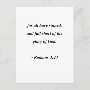 ROMANS 3:23 POSTCARD