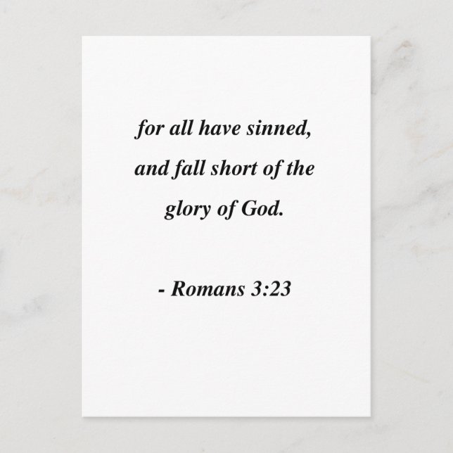 ROMANS  3:23 POSTCARD (Front)