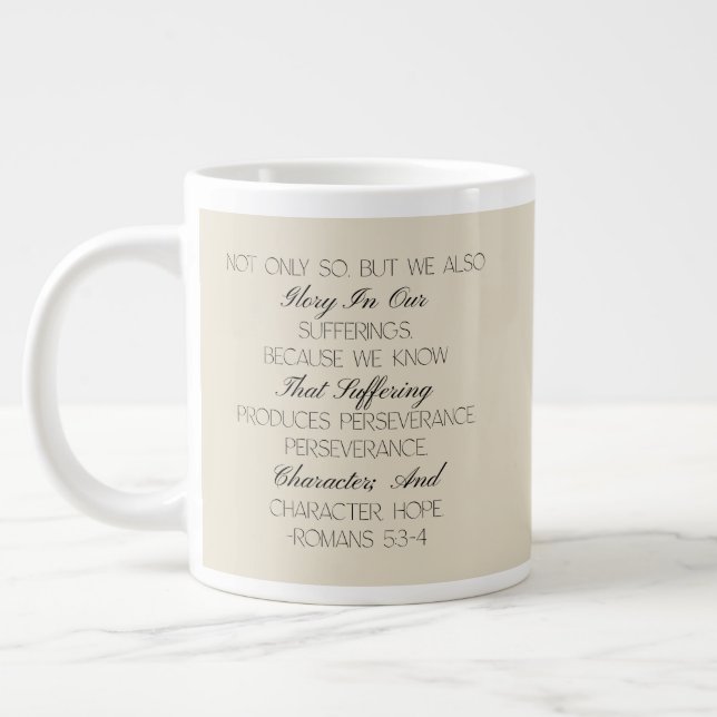 Romans 53:4 Hope Bible Verse Mug  (Left)