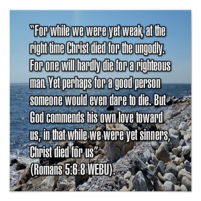 Romans 5:6-8 WEBU Poster (Front)