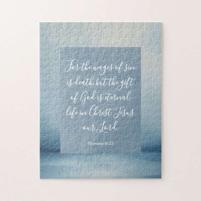 Romans 6:23 Customisable Bible Verse  Jigsaw Puzzle (Vertical)