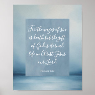 Romans 6:23 Customisable Bible Verse  Poster