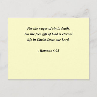 ROMANS 6:23 POSTCARD