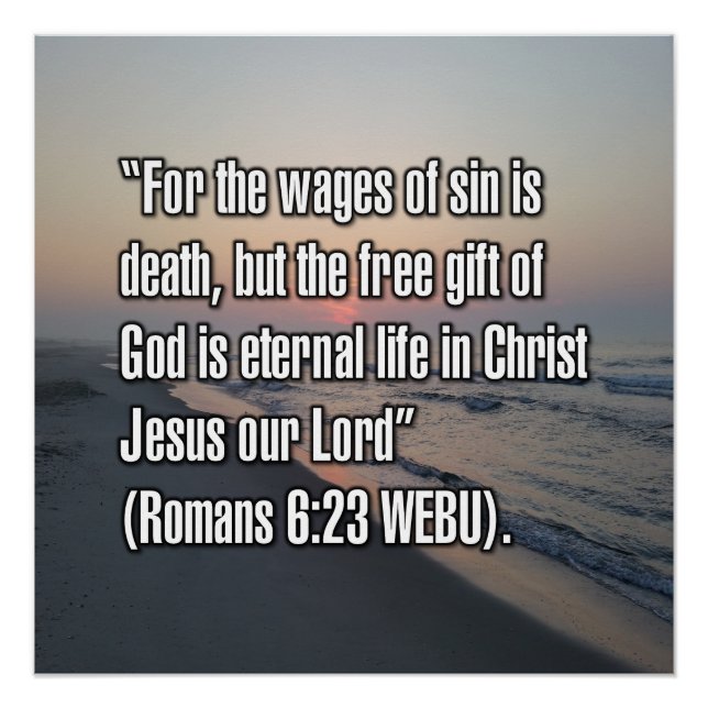Romans 6:23 WEBU Poster (Front)