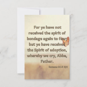 Romans 8:15 KJV Bible Scripture Pic Greeting Card