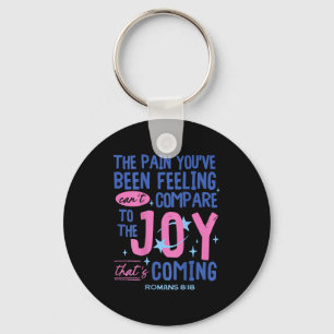 Romans 8_18 Bible Joy Is Coming Insrational Christ Key Ring