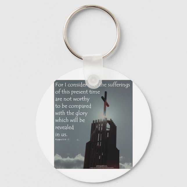 Romans 8:18 Glory to be Revealed Key Ring (Front)