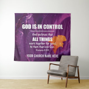 Romans 8:28 ALL THINGS WORK TOGETHER Church Tapestry