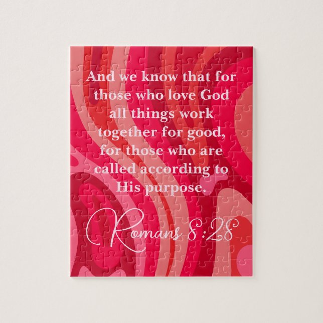 Romans 8:28 All Things Work Together for Good Jigsaw Puzzle (Vertical)