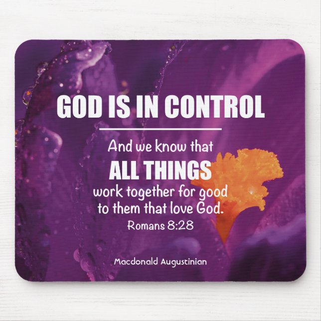 Romans 8:28 ALL THINGS WORK TOGETHER Personalised Mouse Pad (Front)