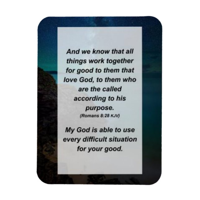Romans 8:28 And we know that all things work Magnet (Vertical)