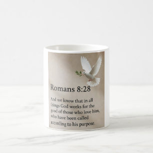Romans 8:28 Bible Verse Coffee Mug