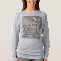 Romans 8:28 Bible Verse Women's Long Sleeve Tee