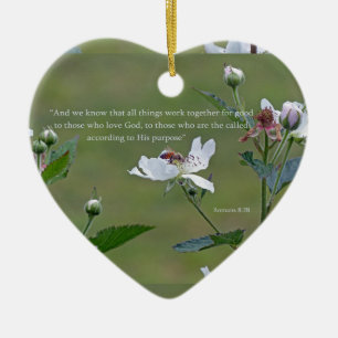 Romans 8:28 ceramic tree decoration