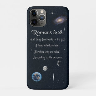 Romans 8:28 Christian Bible verse iPhone 11 Pro Case