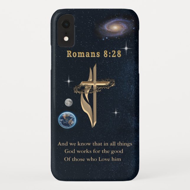 Romans 8:28 Christian  Case-Mate iPhone Case (Back)