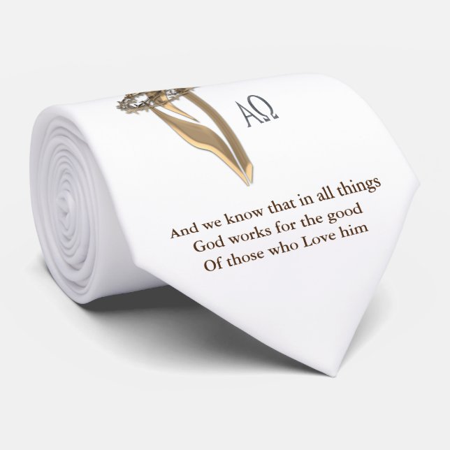 Romans 8:28 Christian  Tie (Rolled)