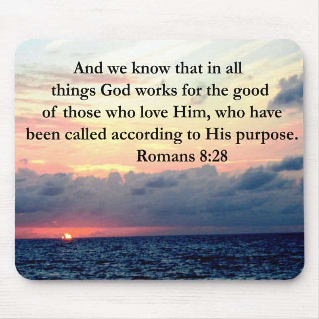 ROMANS 8:28 FAITH MOUSE PAD (Front)