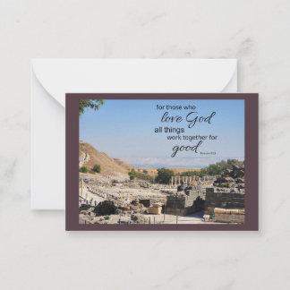 Romans 8:28 Flat Notecard