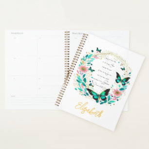 Romans 8:28 Flowers and butterflies  Planner