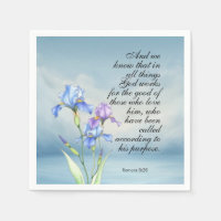Romans 8:28 Iris Watercolor 