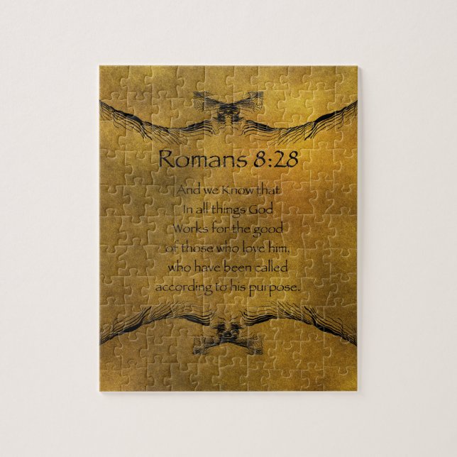 Romans 8:28 jigsaw puzzle (Vertical)