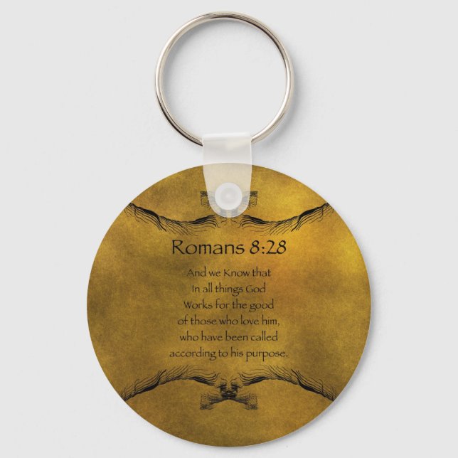Romans 8:28 key ring (Front)