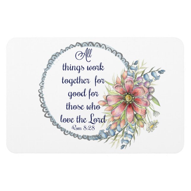 Romans 8:28 magnet (Horizontal)