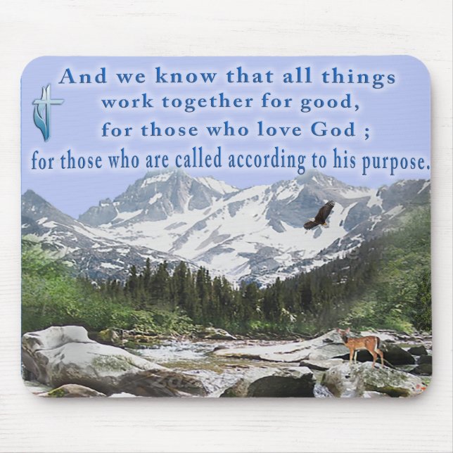 Romans 8:28 Mouse pad (Front)