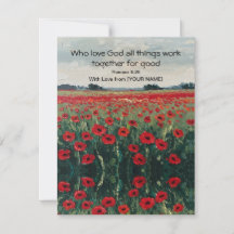 Romans 8:28 Personalised Flat Card