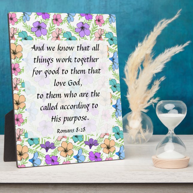 Romans 8:28  Plaque (Side)