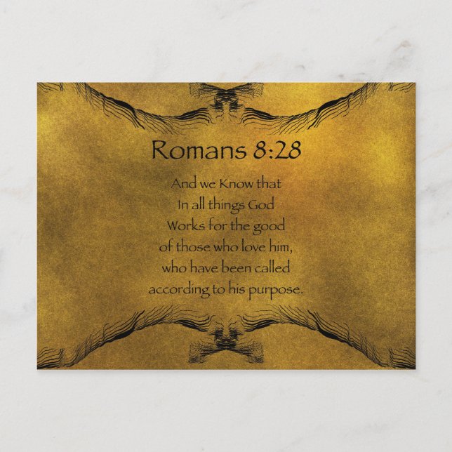 Romans 8:28 postcard (Front)