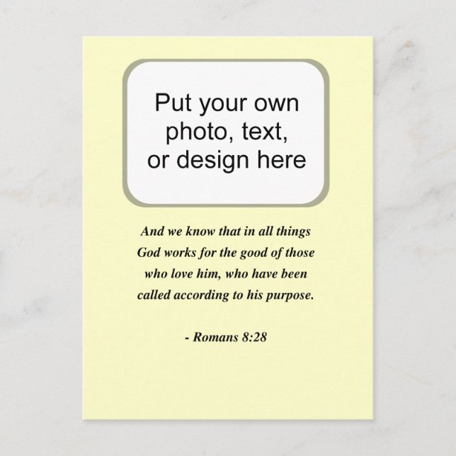 ROMANS 8:28 POSTCARD (Front)